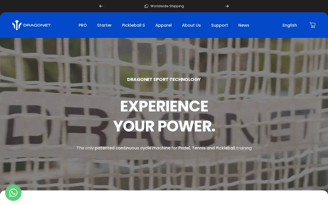Dragonet Sport Technology website screenshot