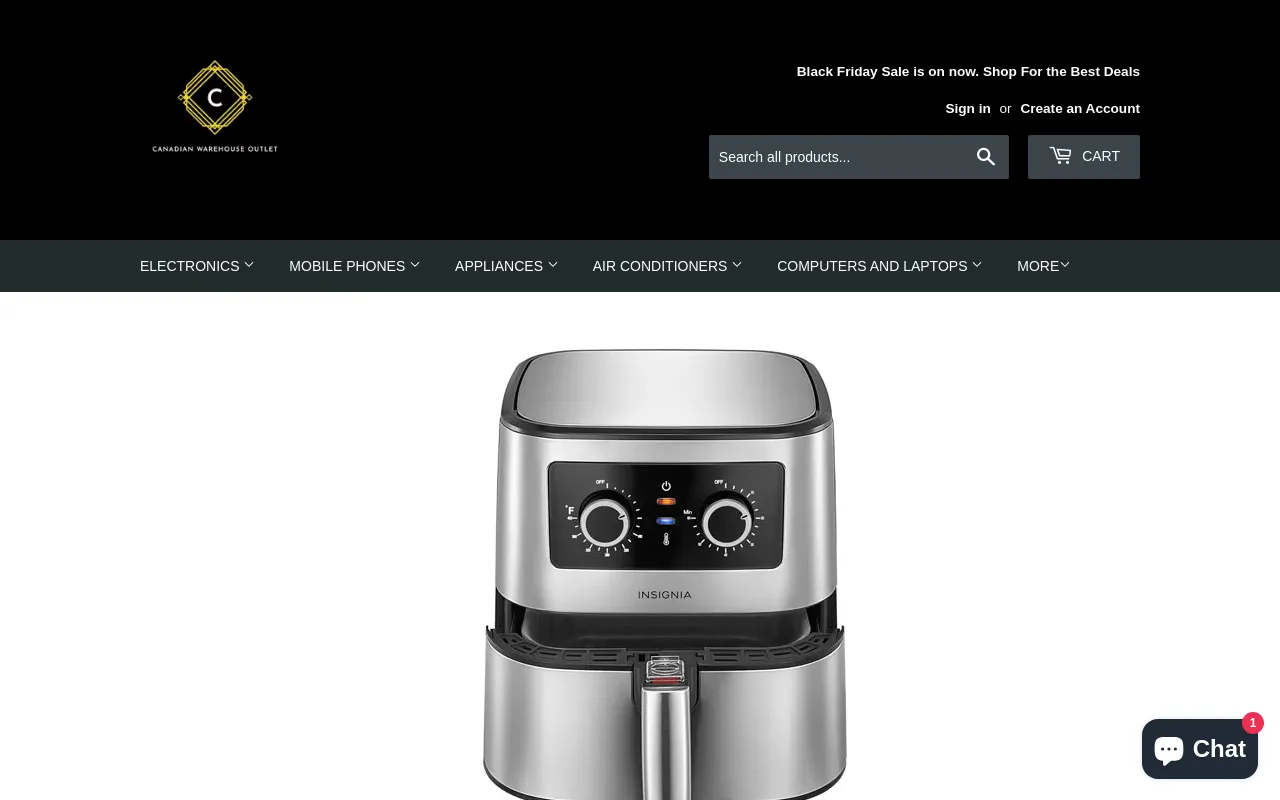 canadianwarehouseoutlet.ca website screenshot