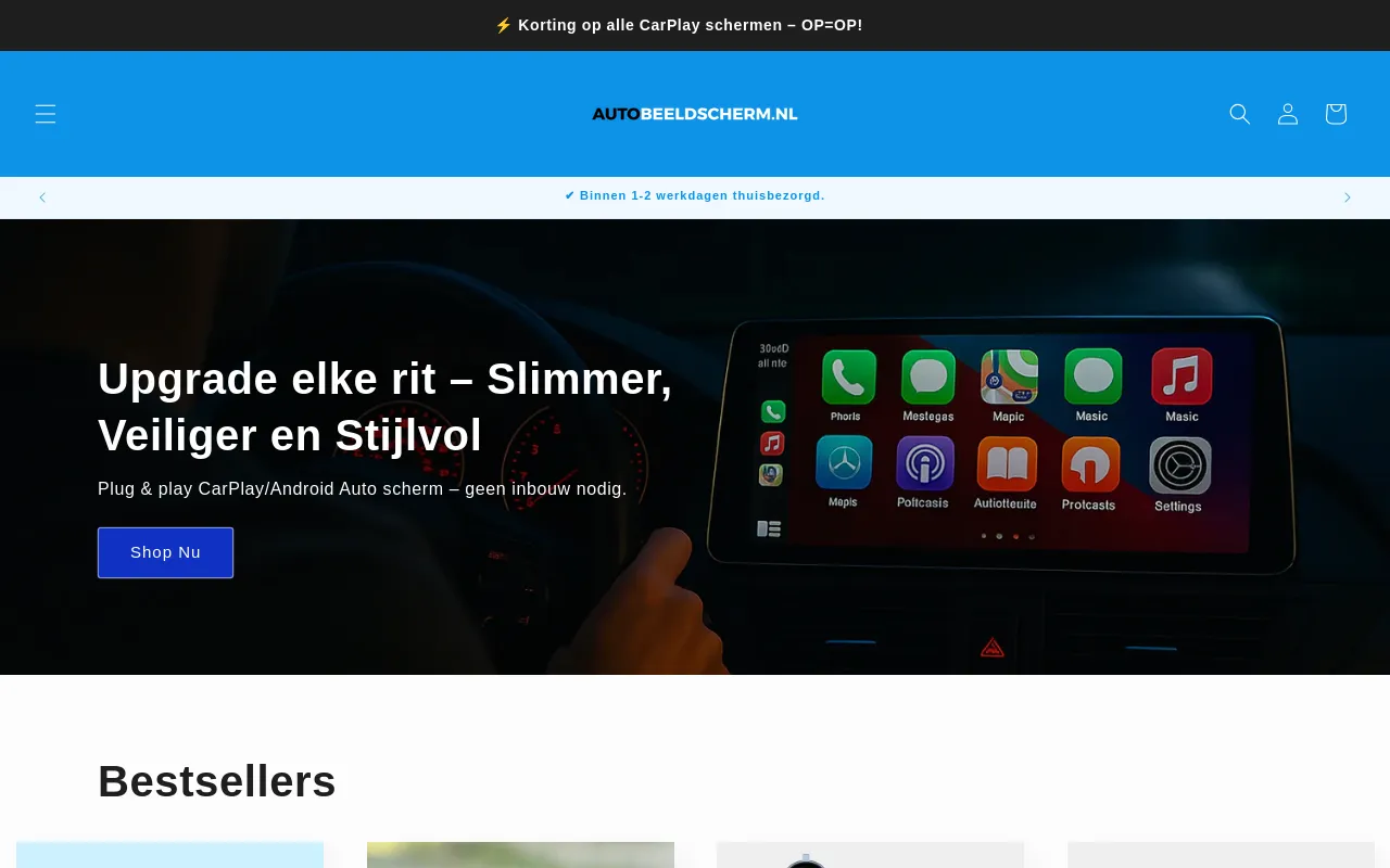 autobeeldscherm screenshot