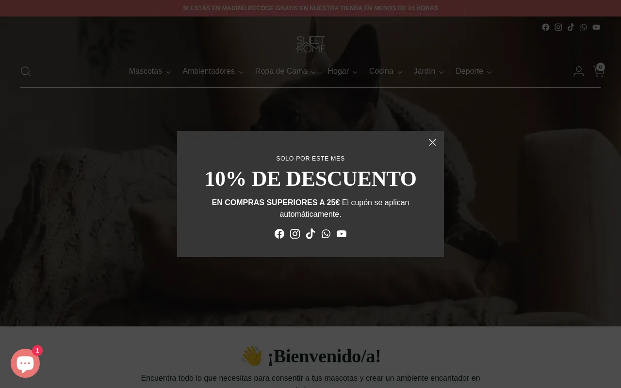 Sweet Home website screenshot