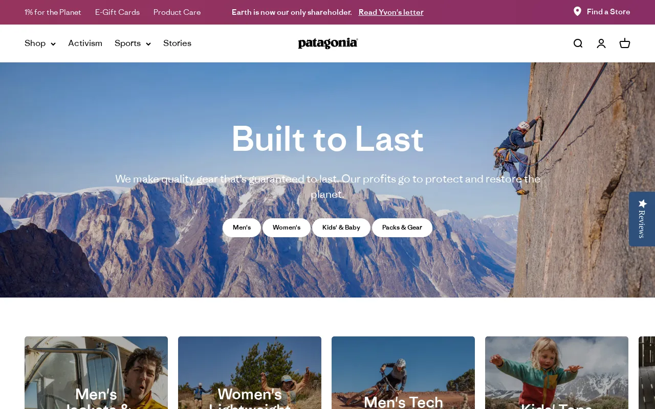www.patagonia.com.hk screenshot