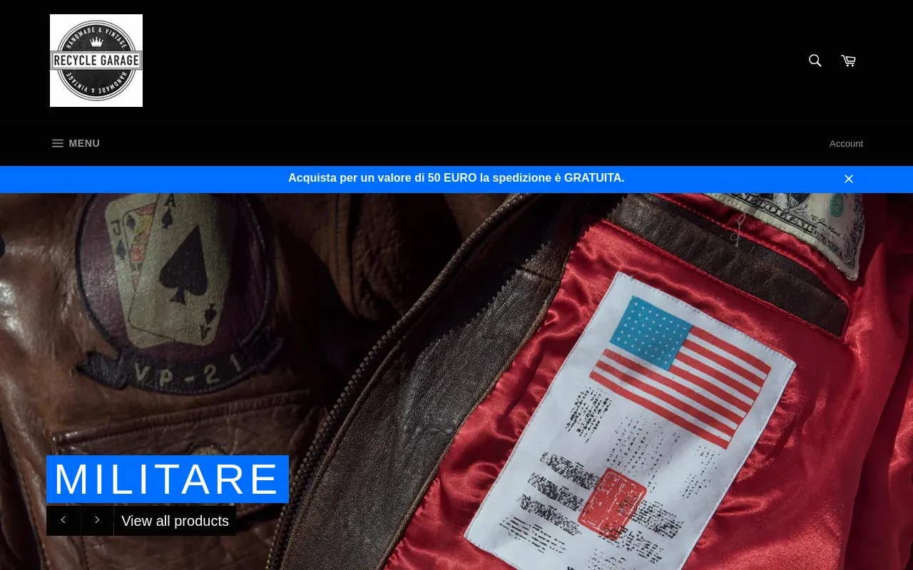 recyclegarage.it screenshot