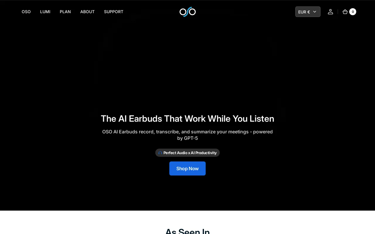 OSO AI website screenshot