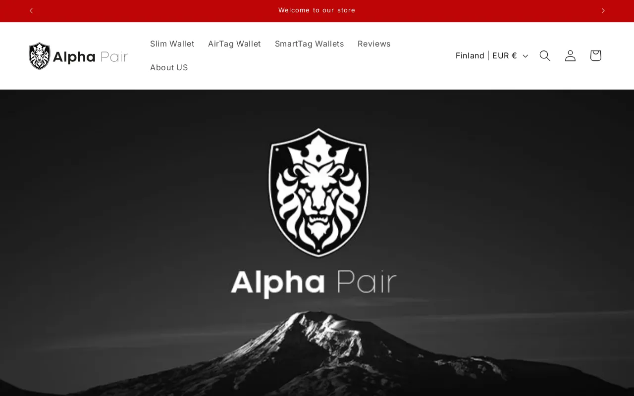 ALPHA PAIR website screenshot