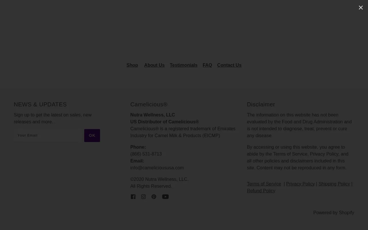 Camelicious USA screenshot