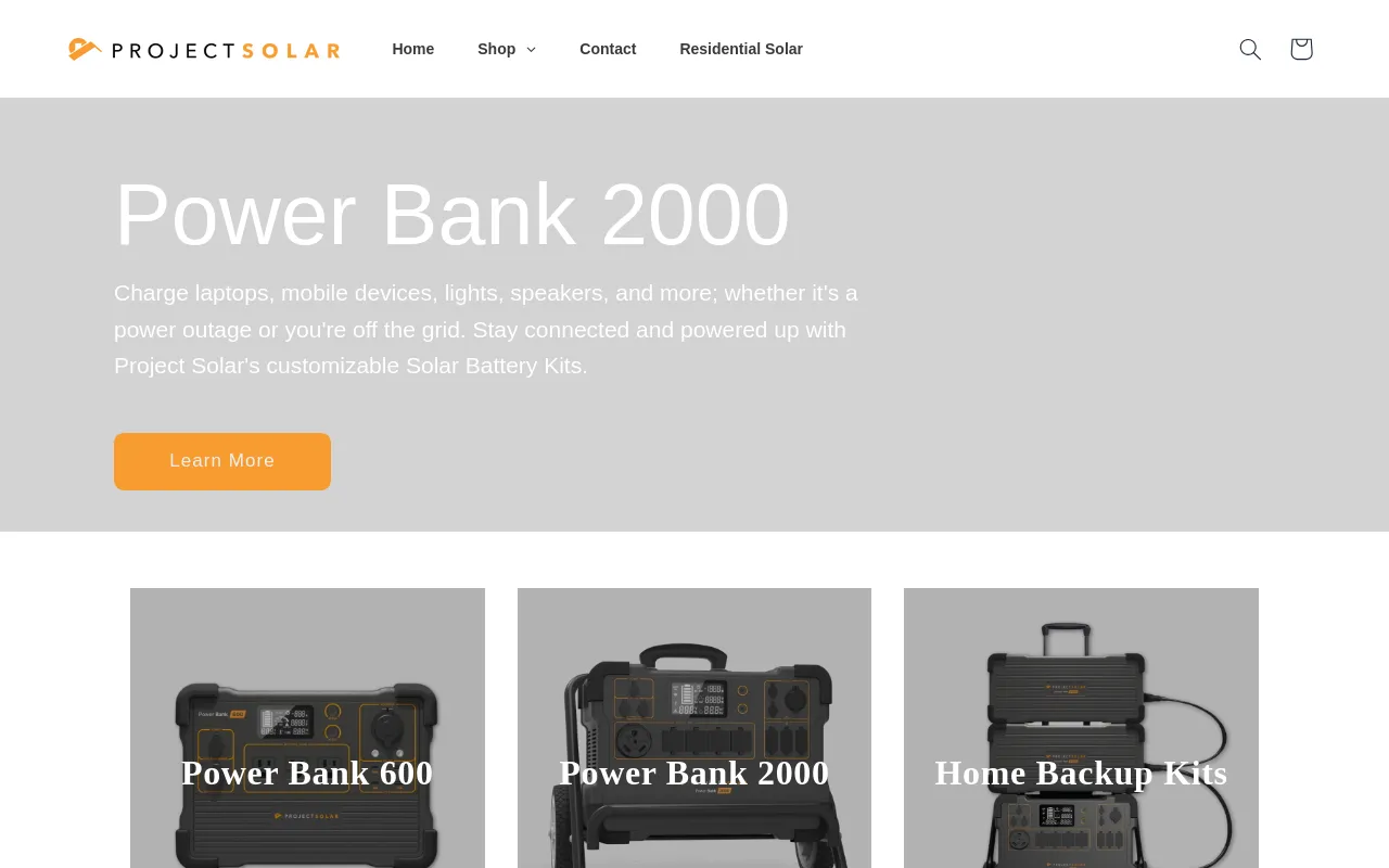 Shop Project Solar screenshot