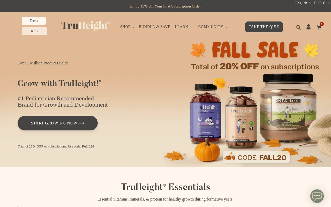 TruHeight Vitamins screenshot