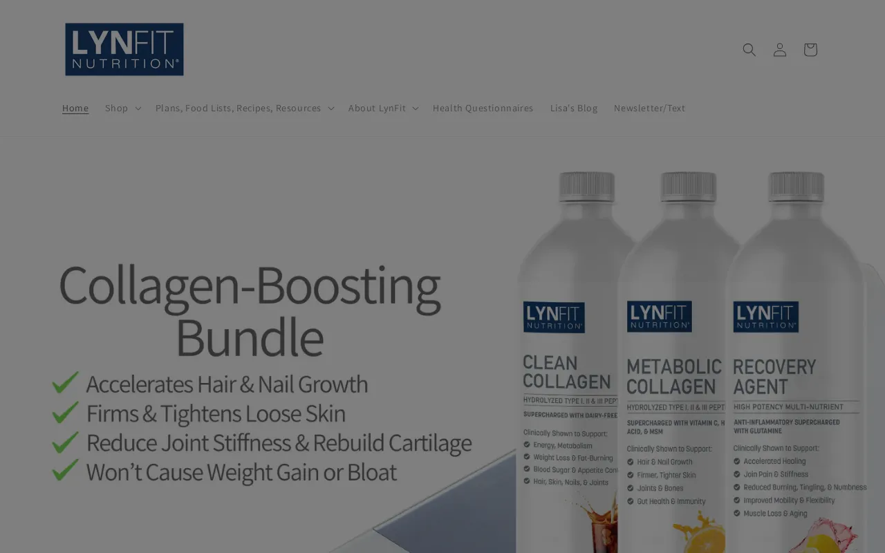LynFit Nutrition® All website screenshot