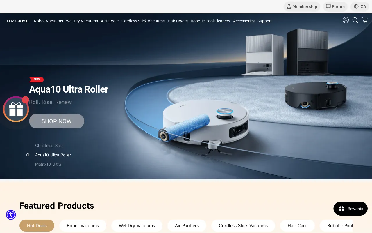 Dreame CA Official Site screenshot
