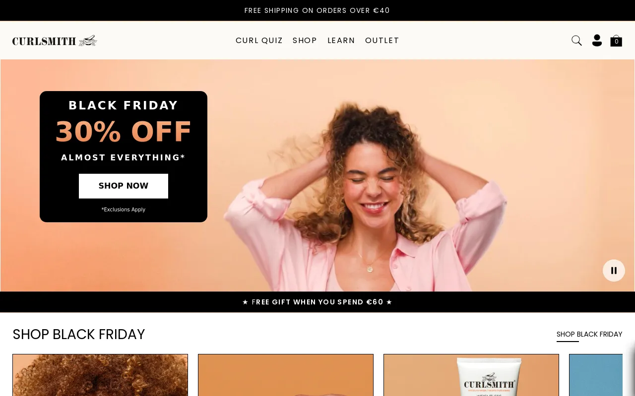 Curlsmith EU screenshot