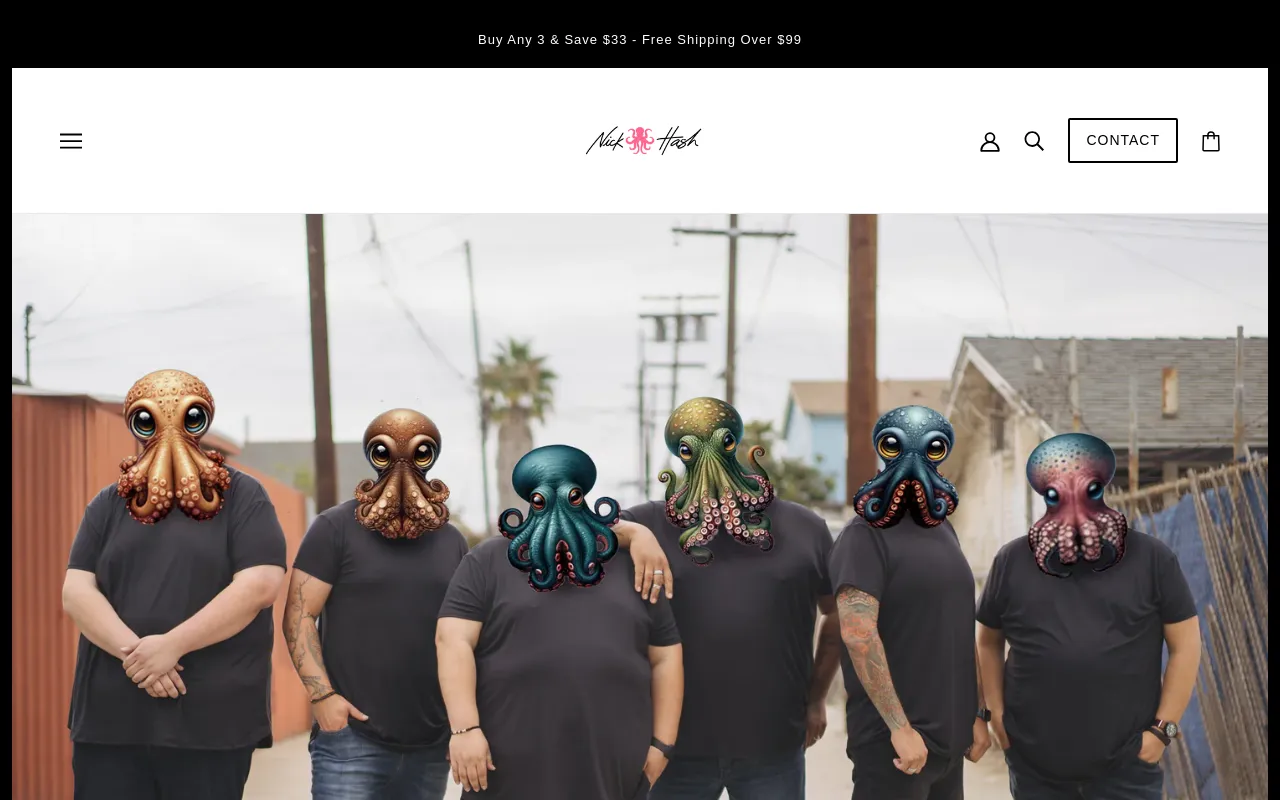 Nick Hash Clothing Co screenshot