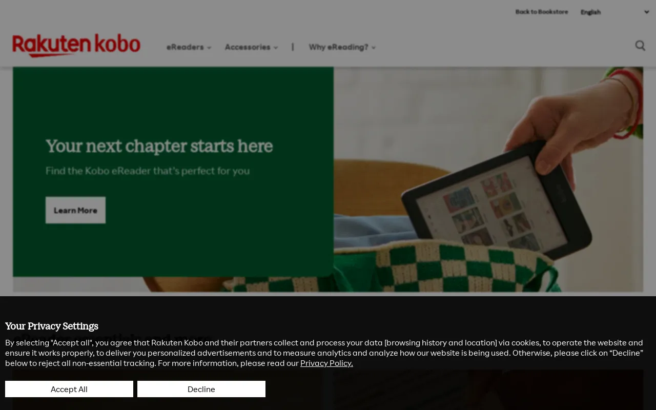 Rakuten Kobo eReader Store screenshot