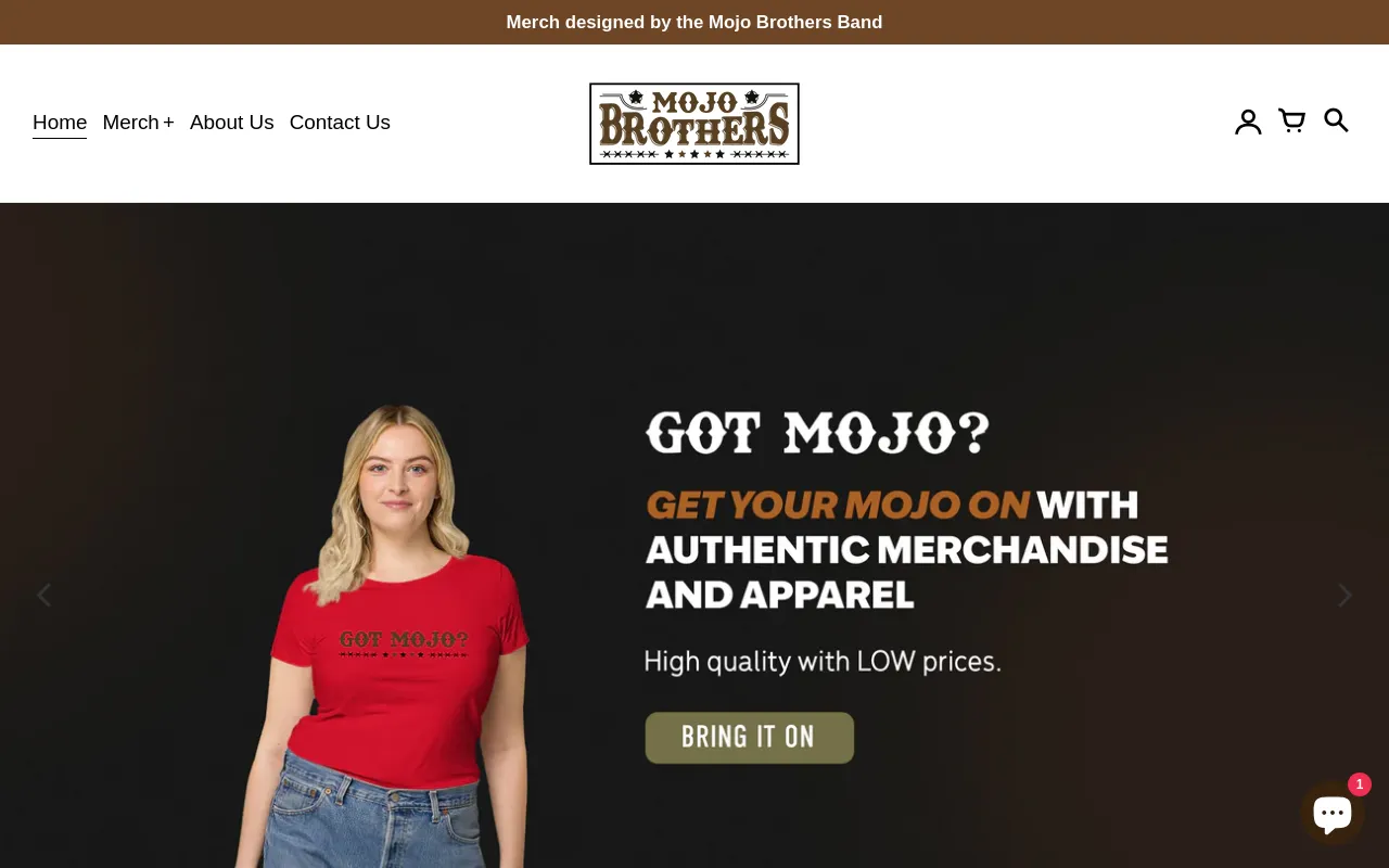 mojobrothersband website screenshot