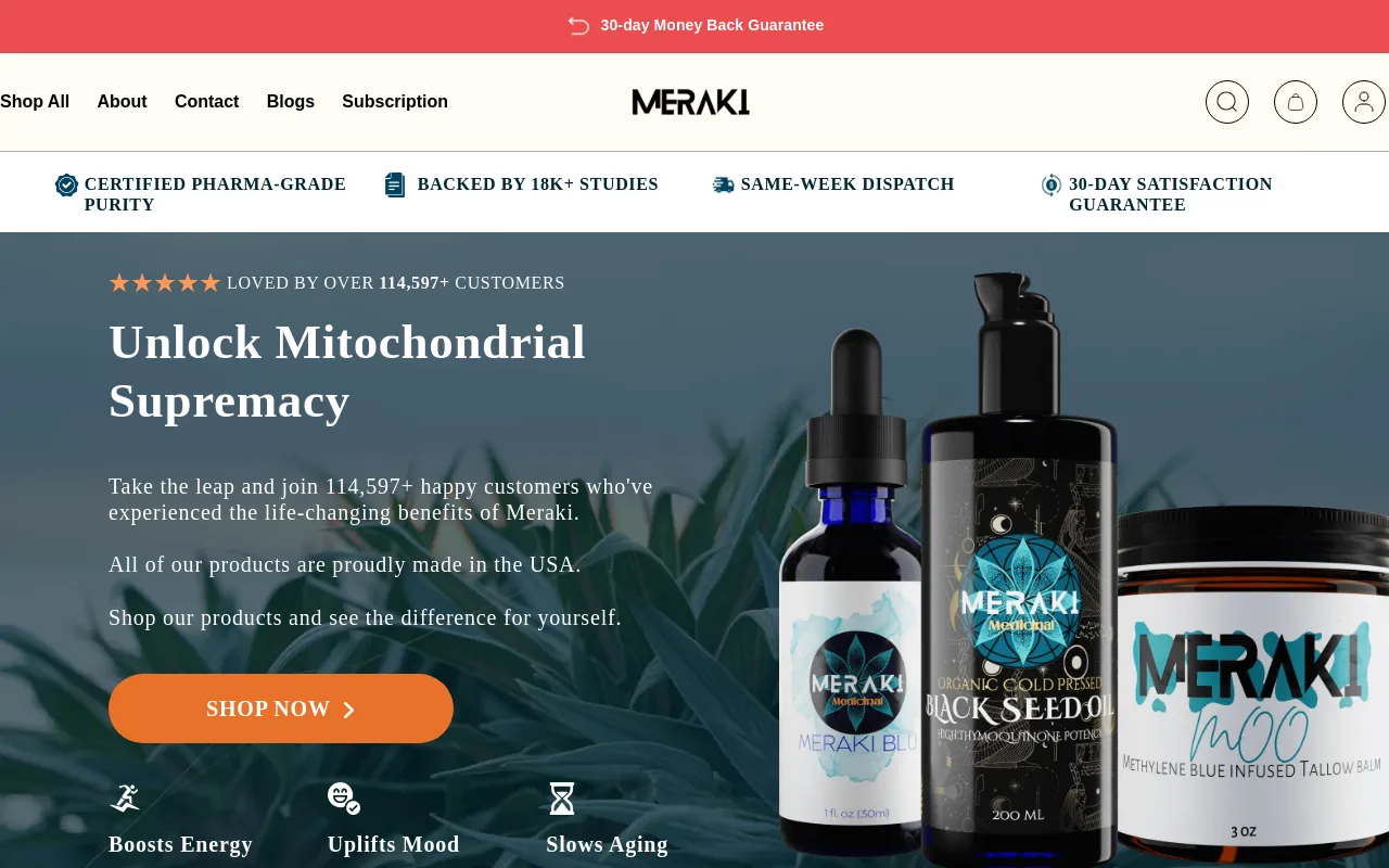 Meraki Medicinal screenshot