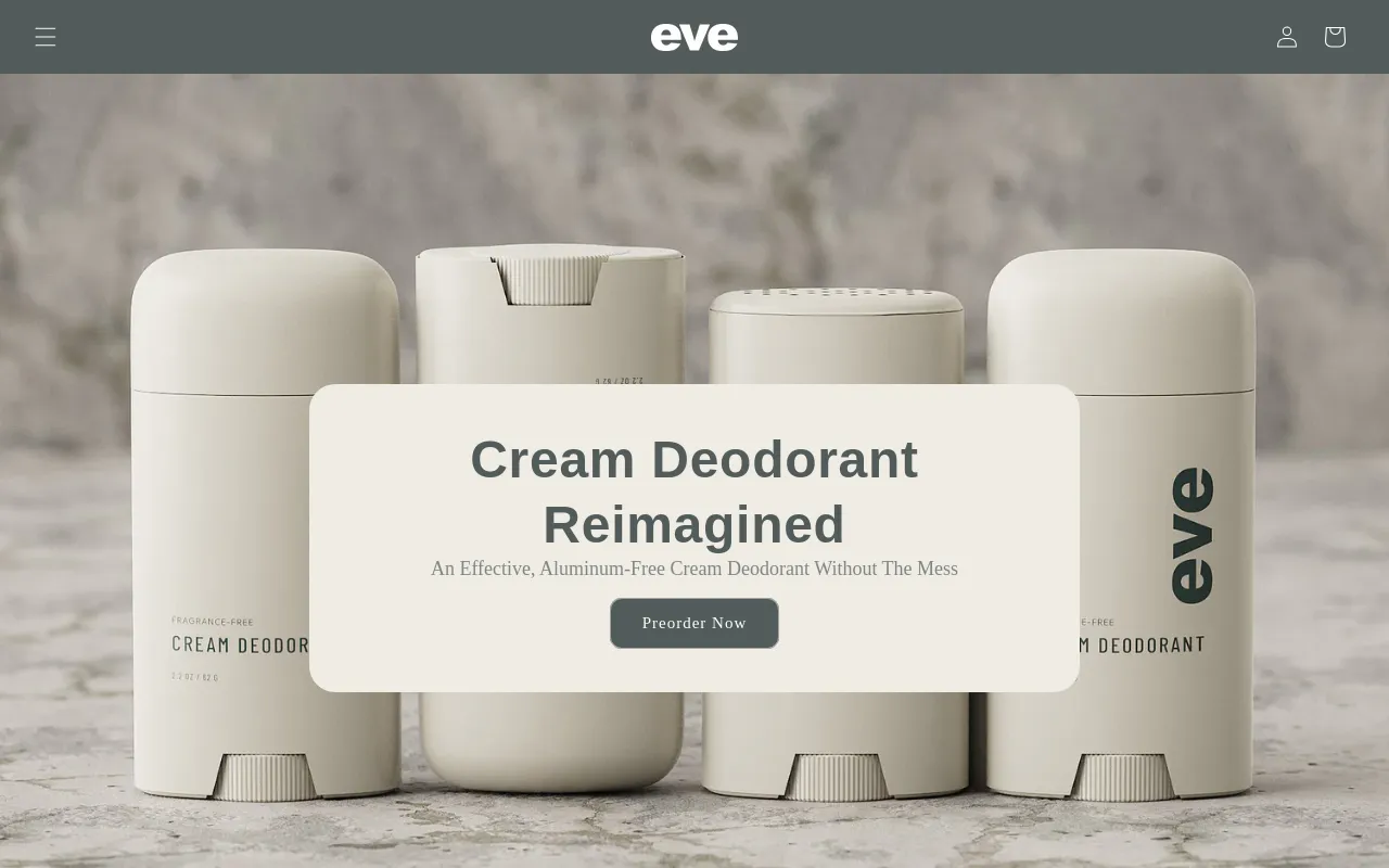 Eve Deodorant screenshot