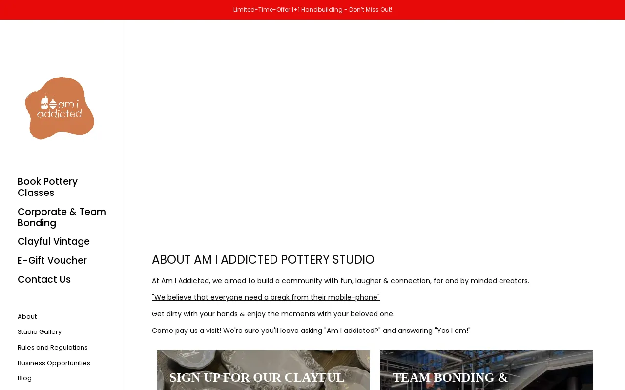 Am I Addicted Pottery Studio screenshot