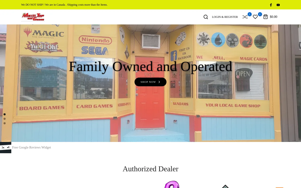 merritttoysandgames.com screenshot