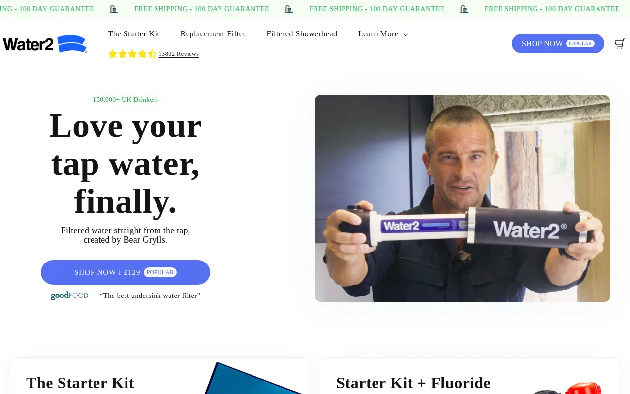 Water2.com screenshot