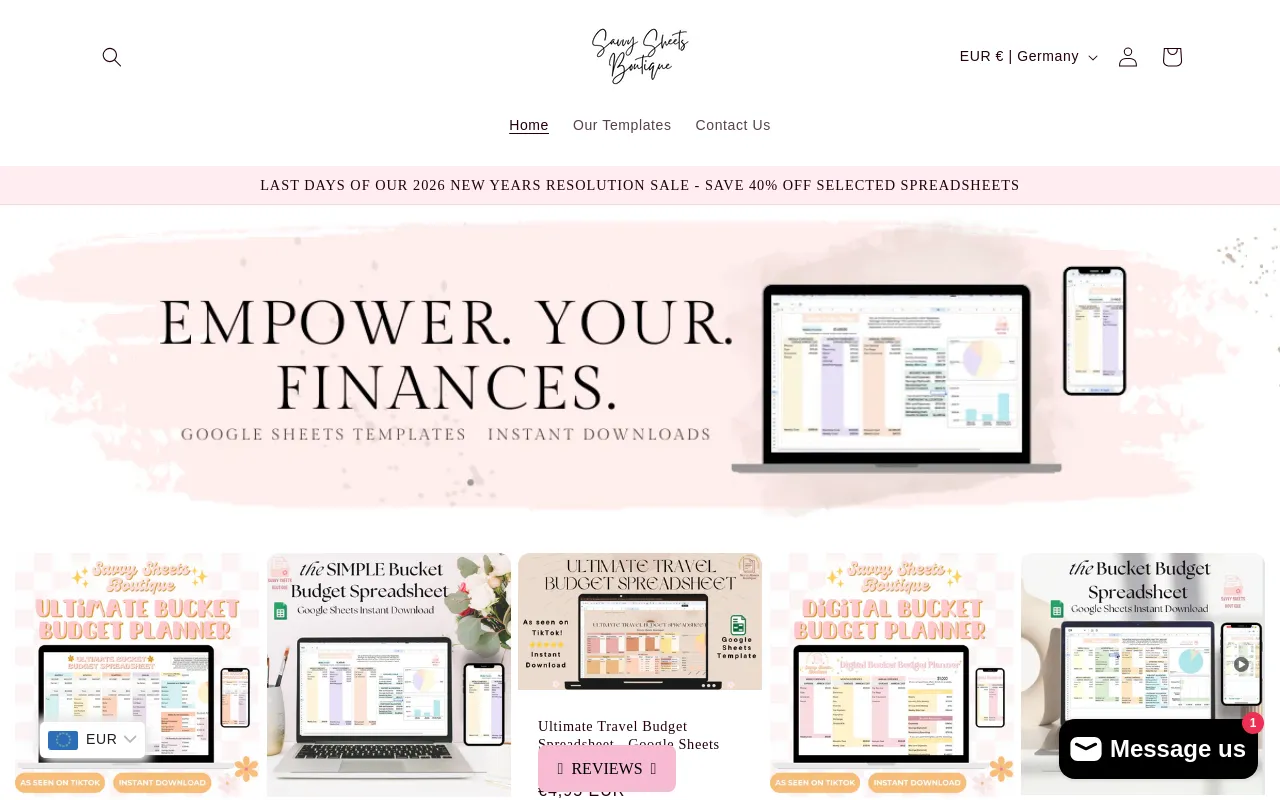 Savvy Sheets Boutique screenshot