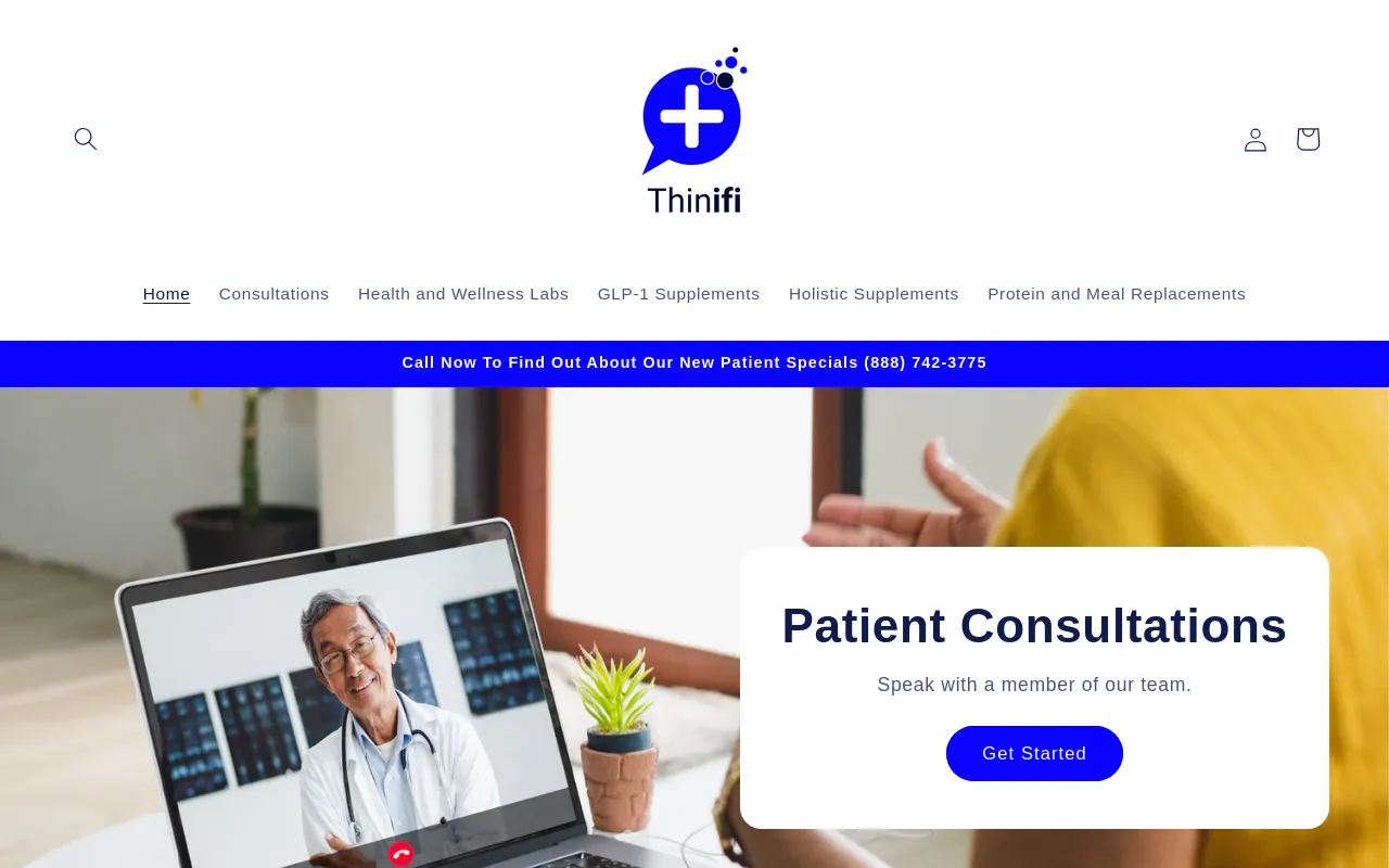 Thinifi's Online Store screenshot