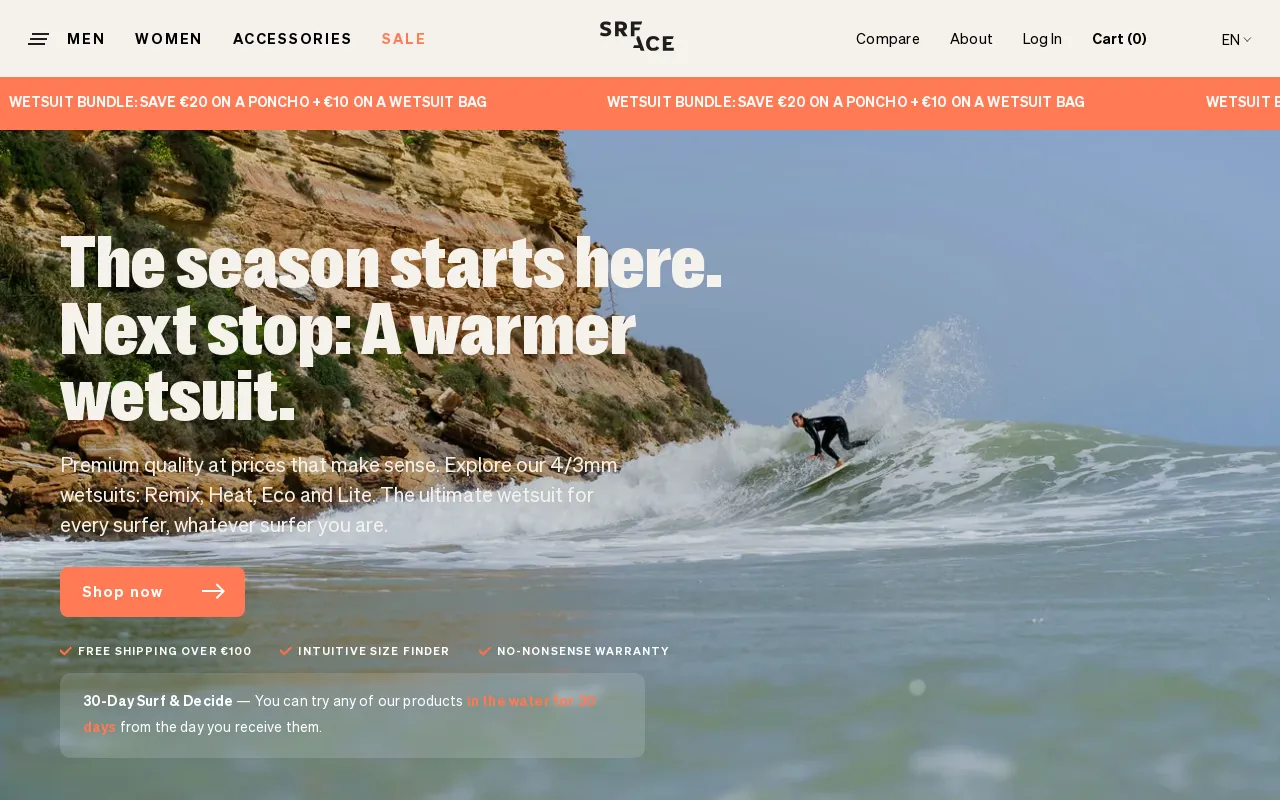 SRFACE / The Ultimate Wetsuit screenshot