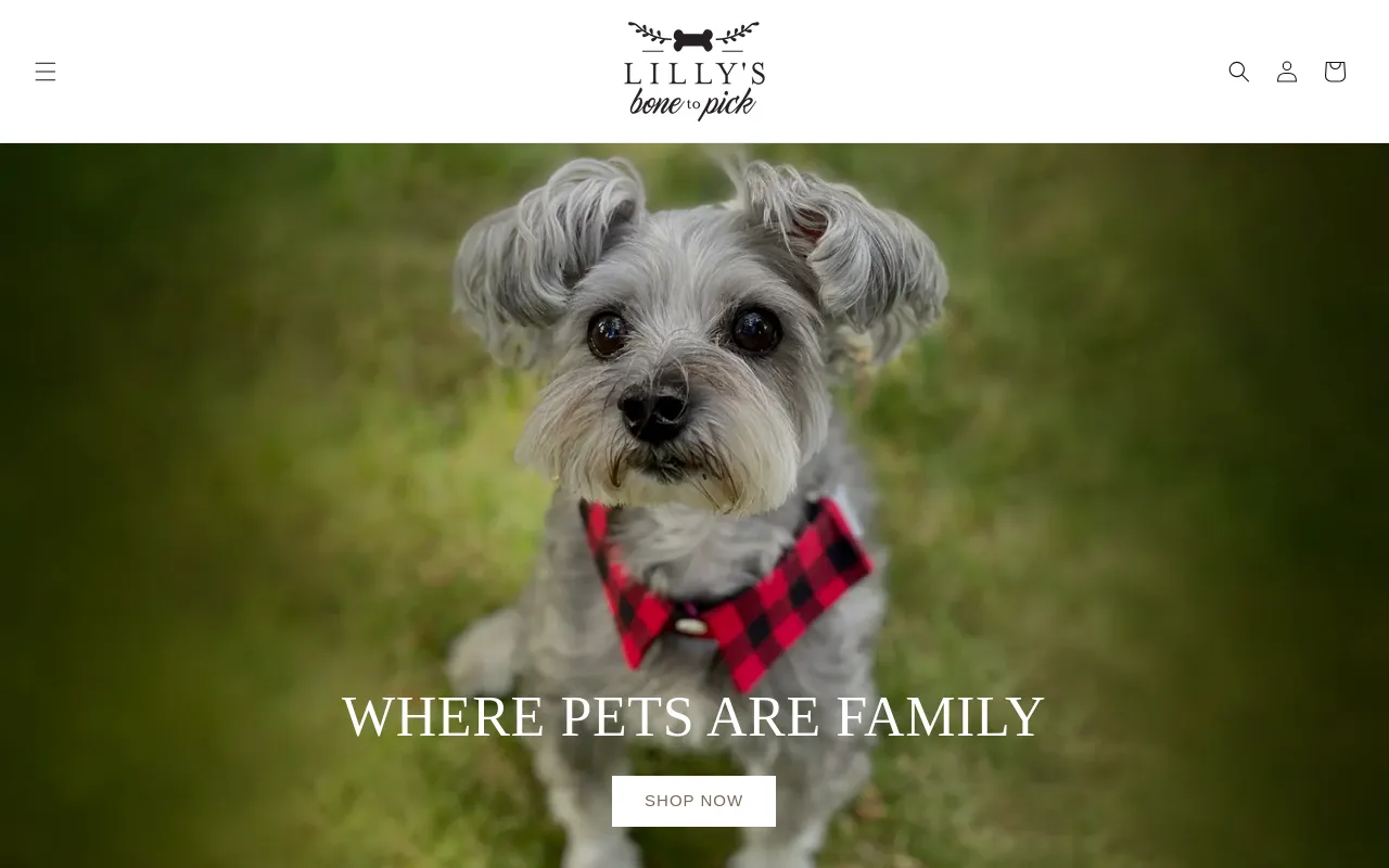 Lilly's Bone To Pick website screenshot