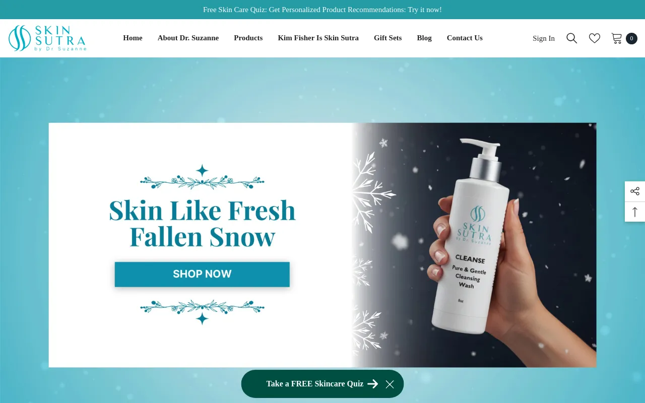 skinsutra.com website screenshot