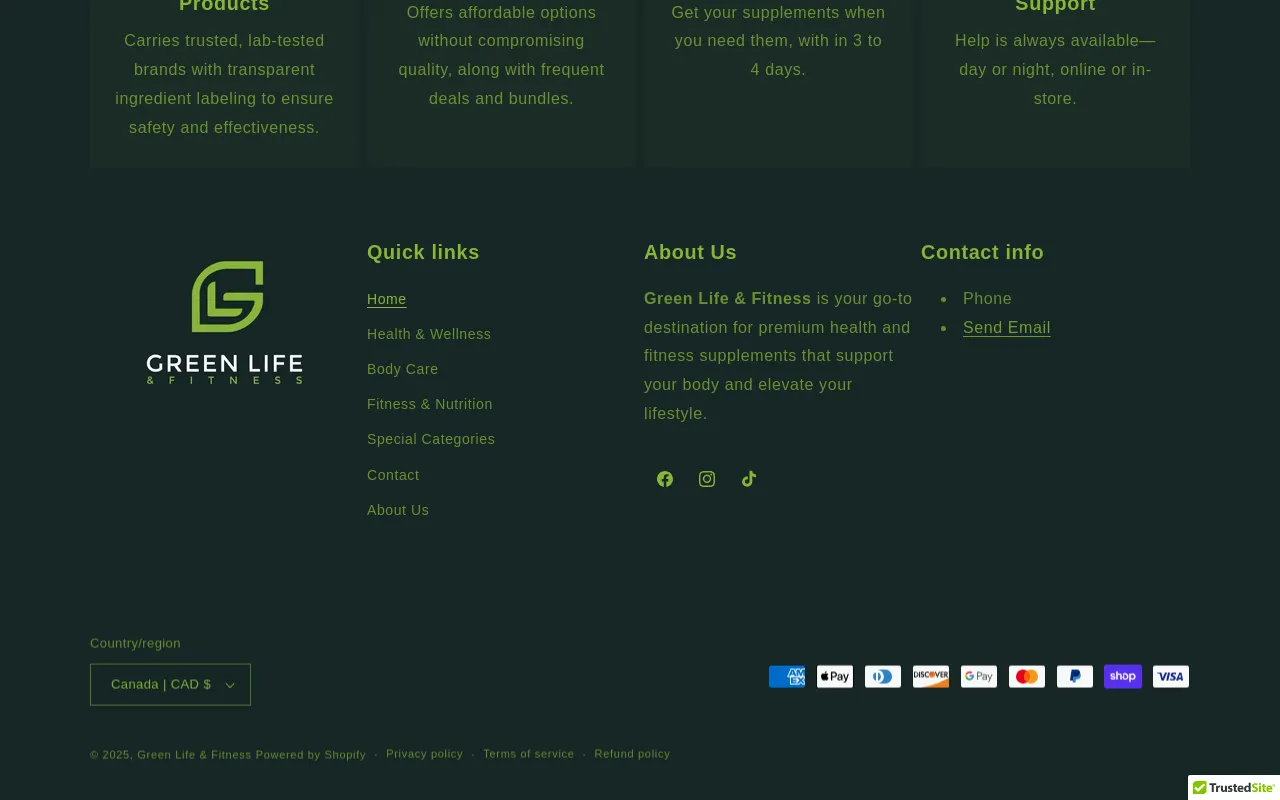Green Life & Fitness screenshot