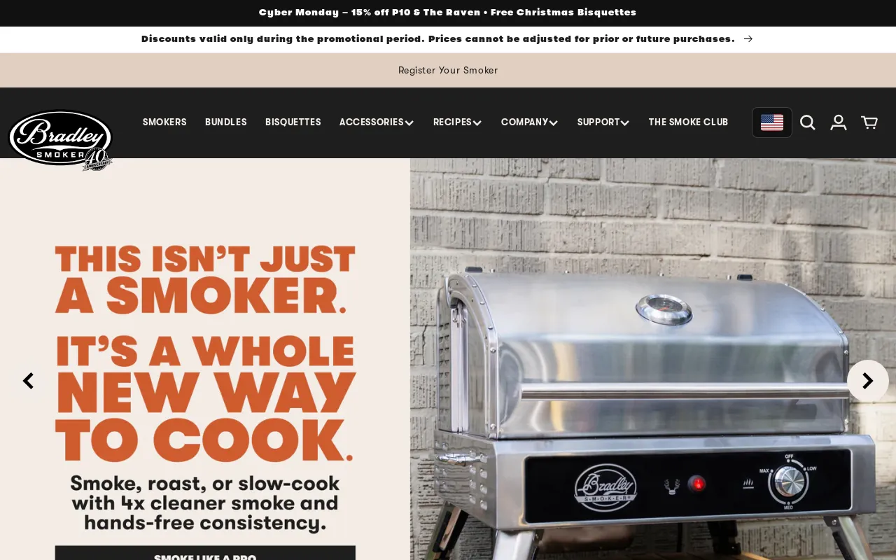 Bradley Smoker (USA), Inc. screenshot