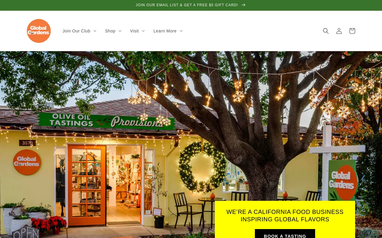 GLOBAL GARDENS website screenshot