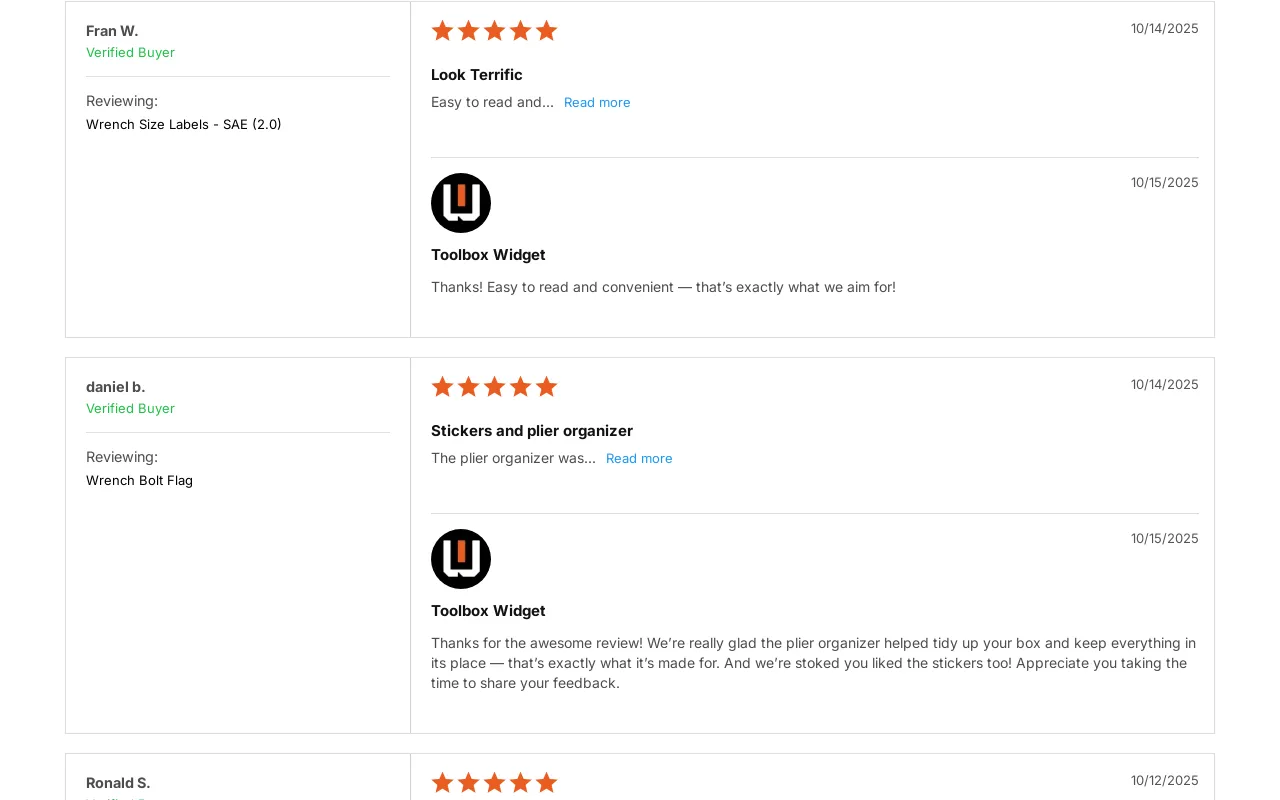Toolbox Widget USA screenshot