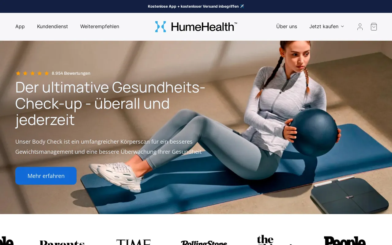 hume health de screenshot