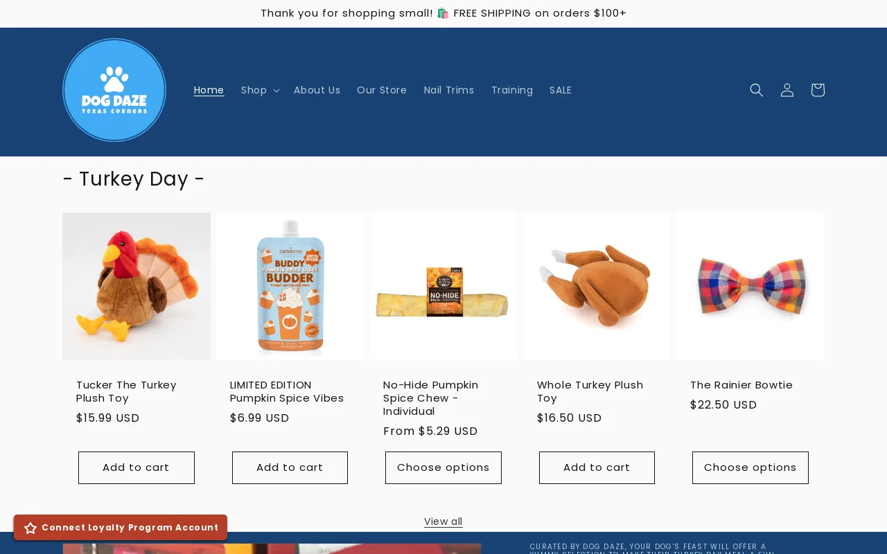 Dog Daze website screenshot