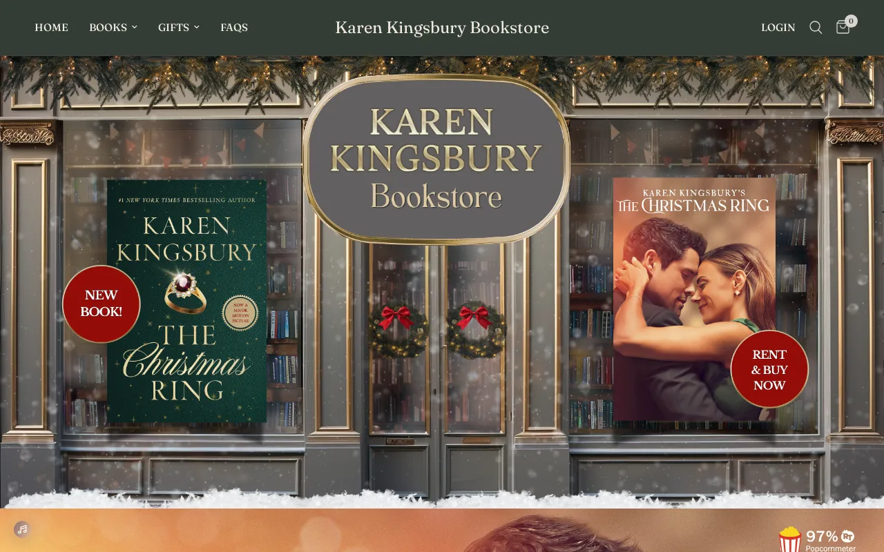 Karen Kingsbury Bookstore website screenshot