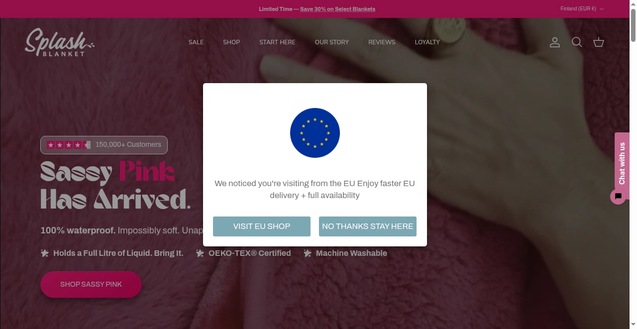 Splash Blanket screenshot