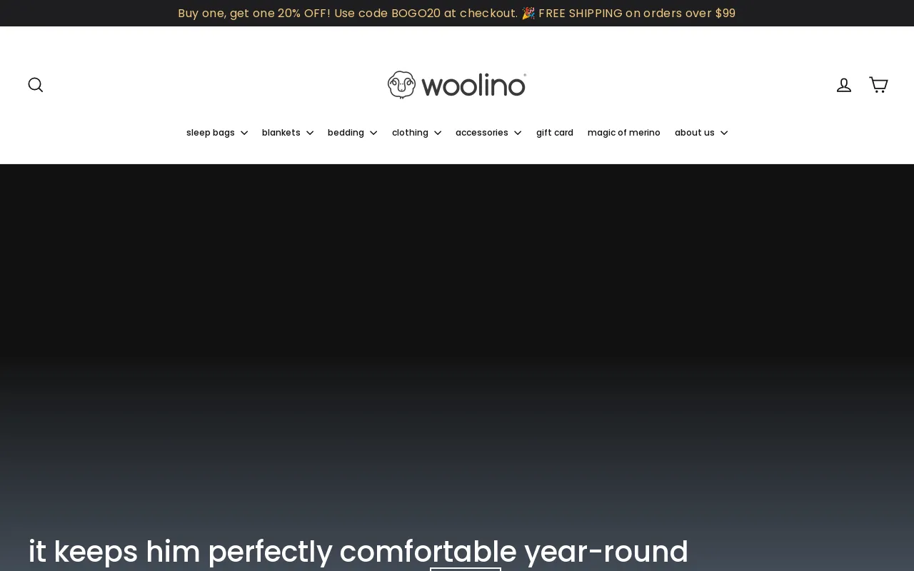 Woolino Canada screenshot