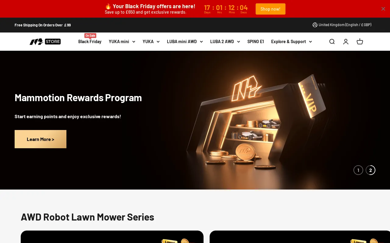 Mammotion UK screenshot