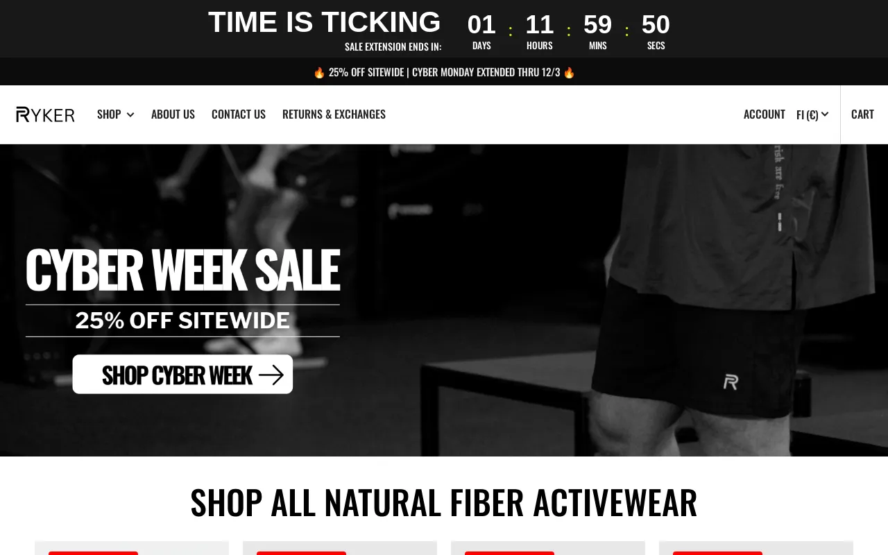 Ryker Clothing Co screenshot