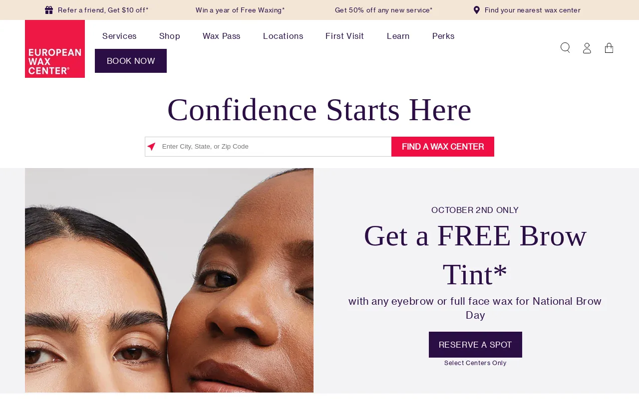 European Wax Center screenshot