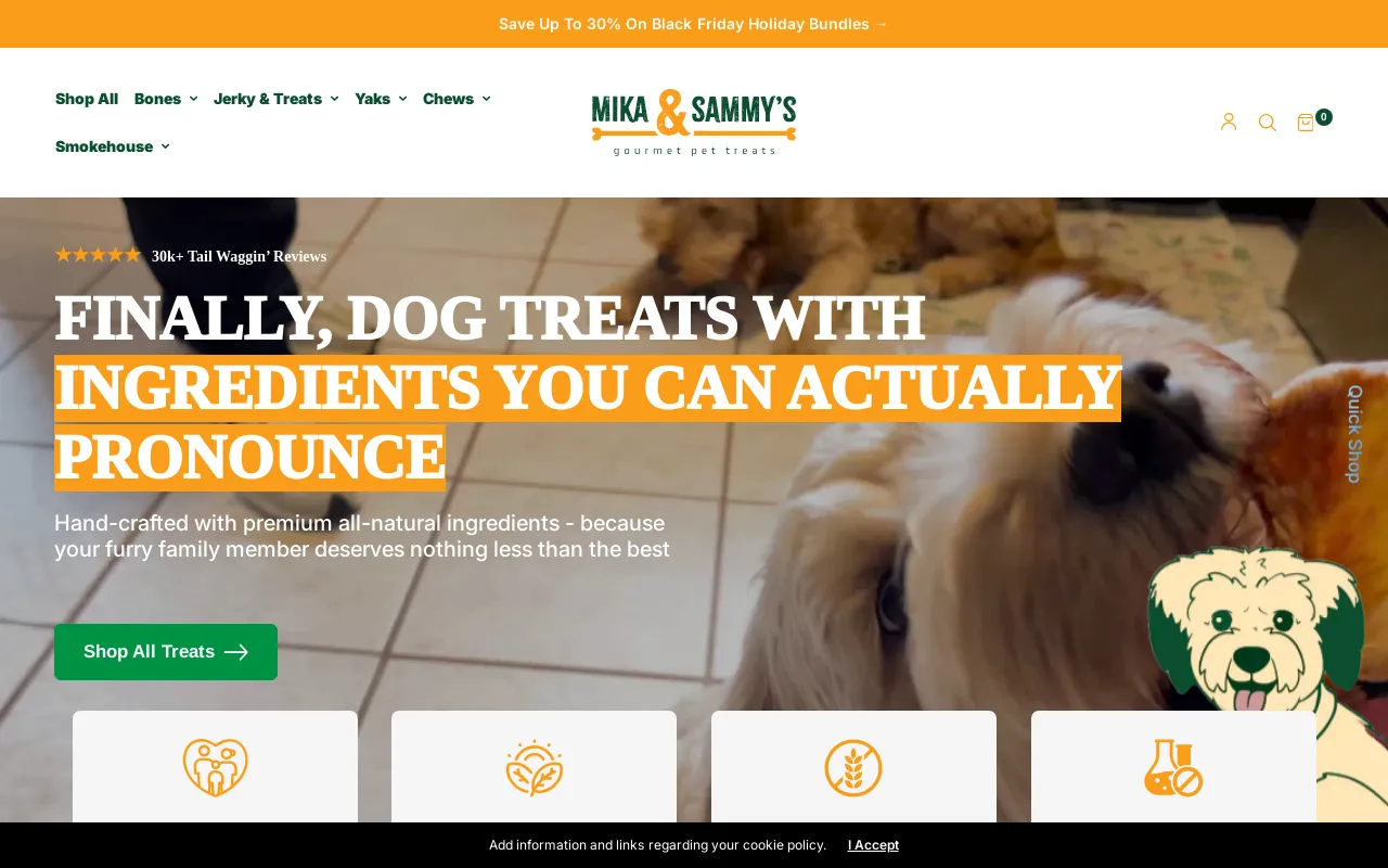 Mika and Sammy's Gourmet Pet Treats screenshot