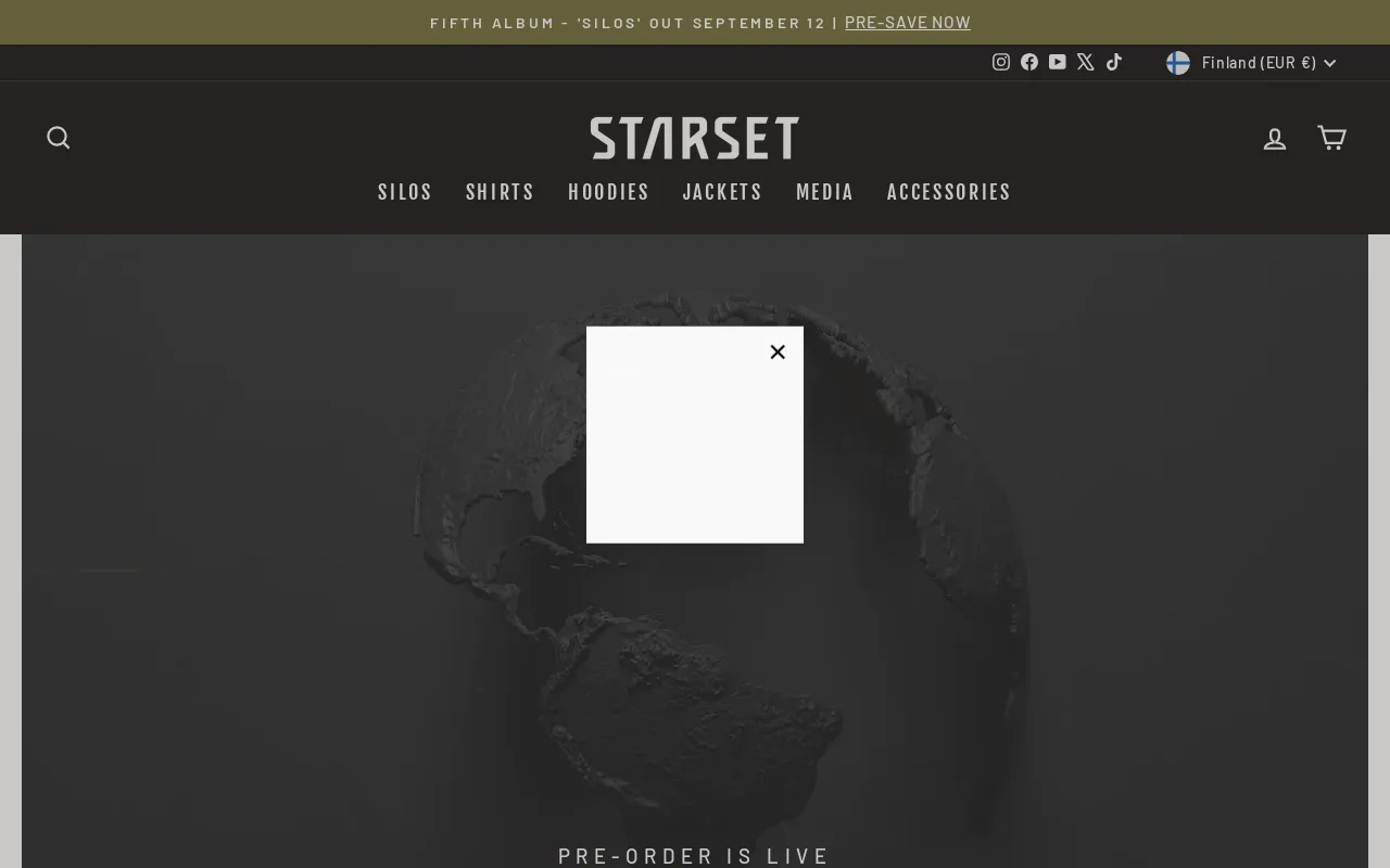STARSET Merchandise screenshot