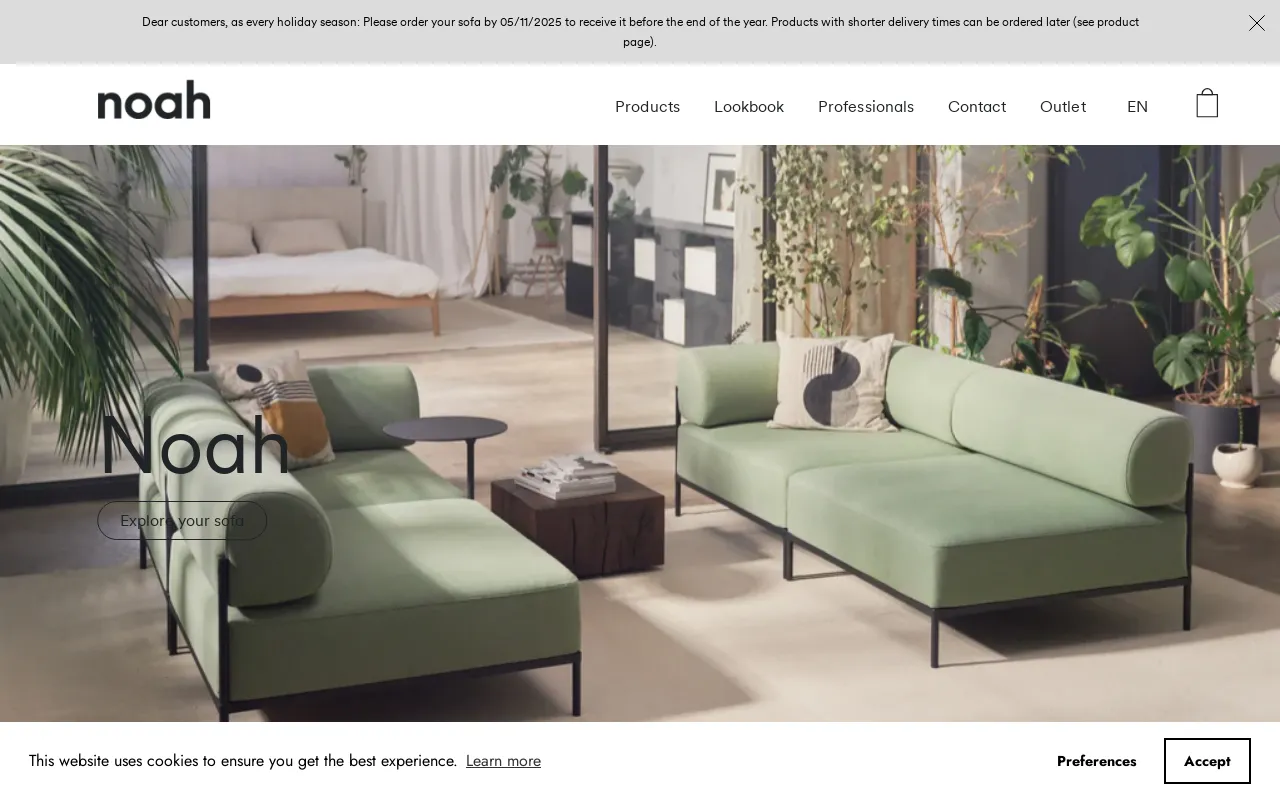 Noah Living website screenshot