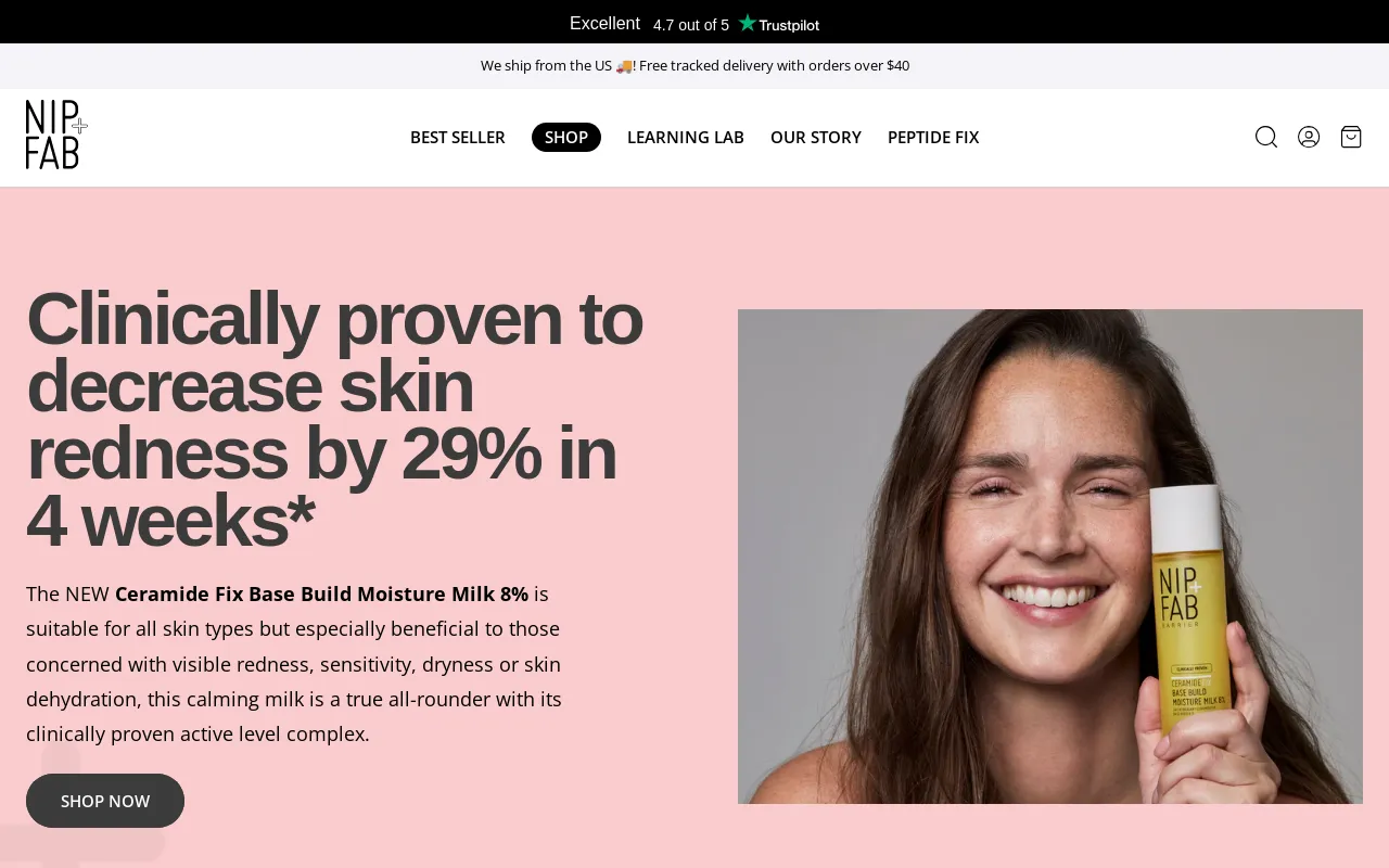 Nip + Fab website screenshot