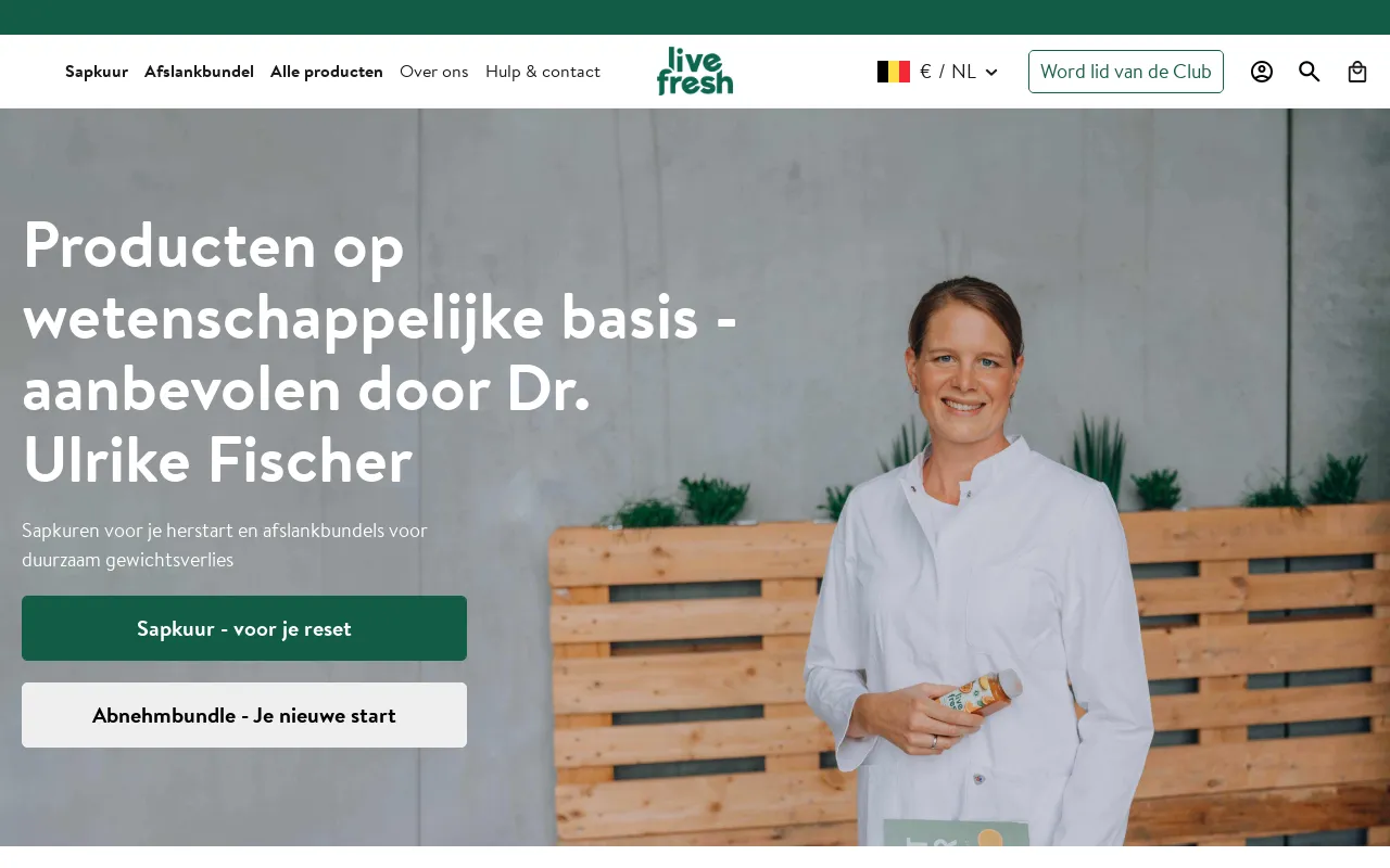 LiveFresh website screenshot