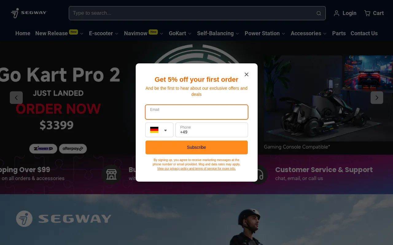Segway Australia screenshot