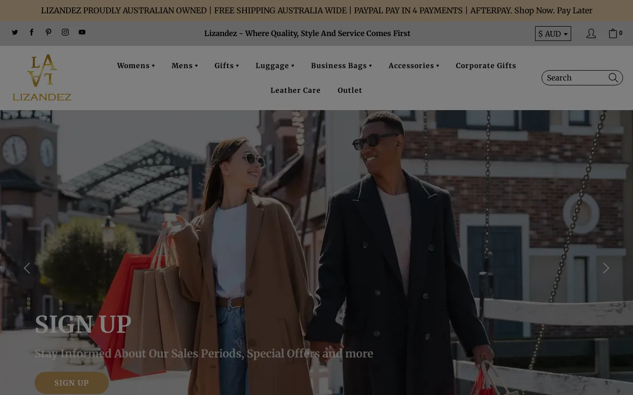 Lizandez Pty Ltd website screenshot