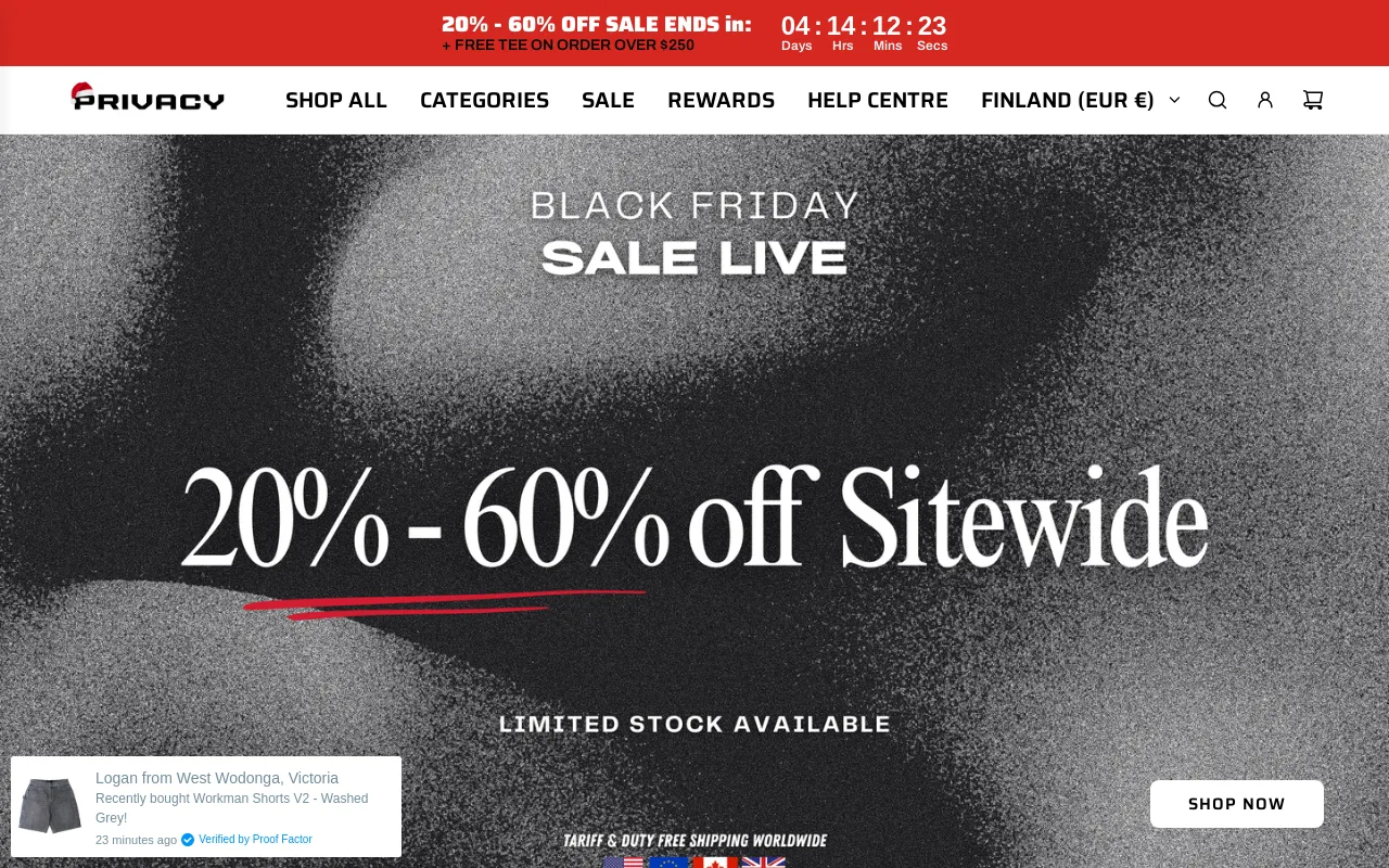 PRIVACY CLO screenshot