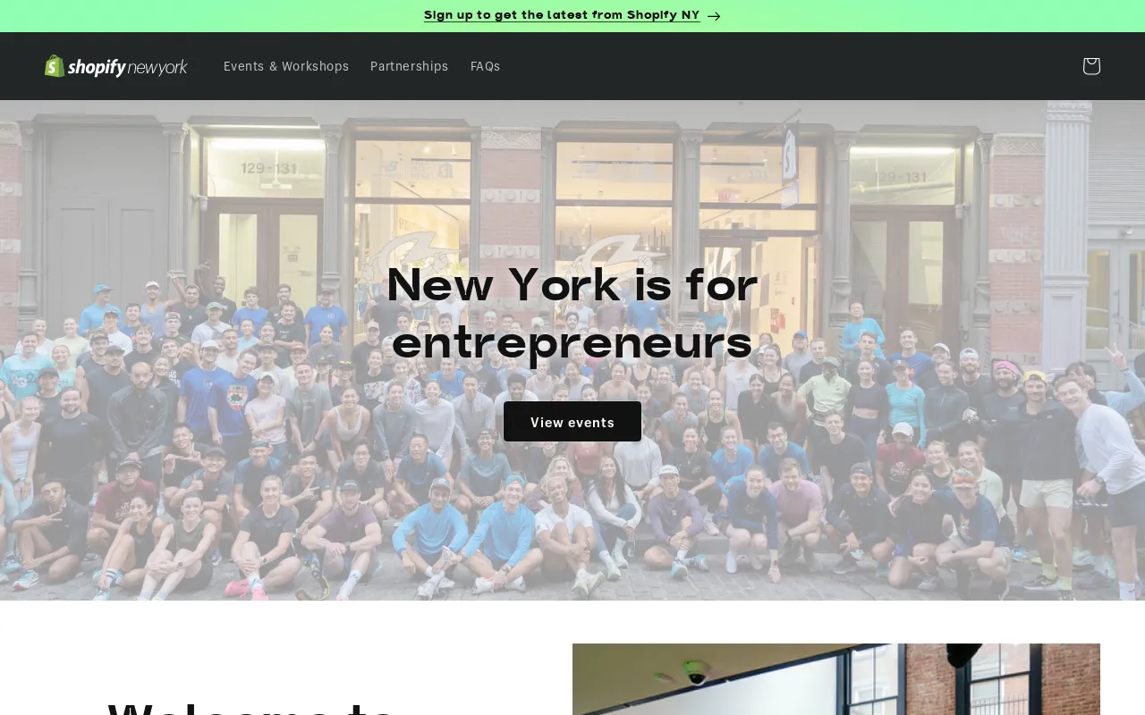 Shopify New York screenshot