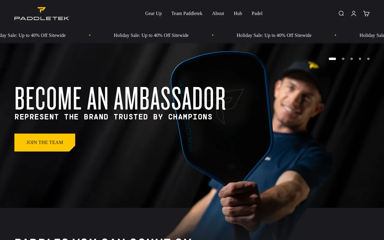 Paddletek Pickleball, LLC screenshot