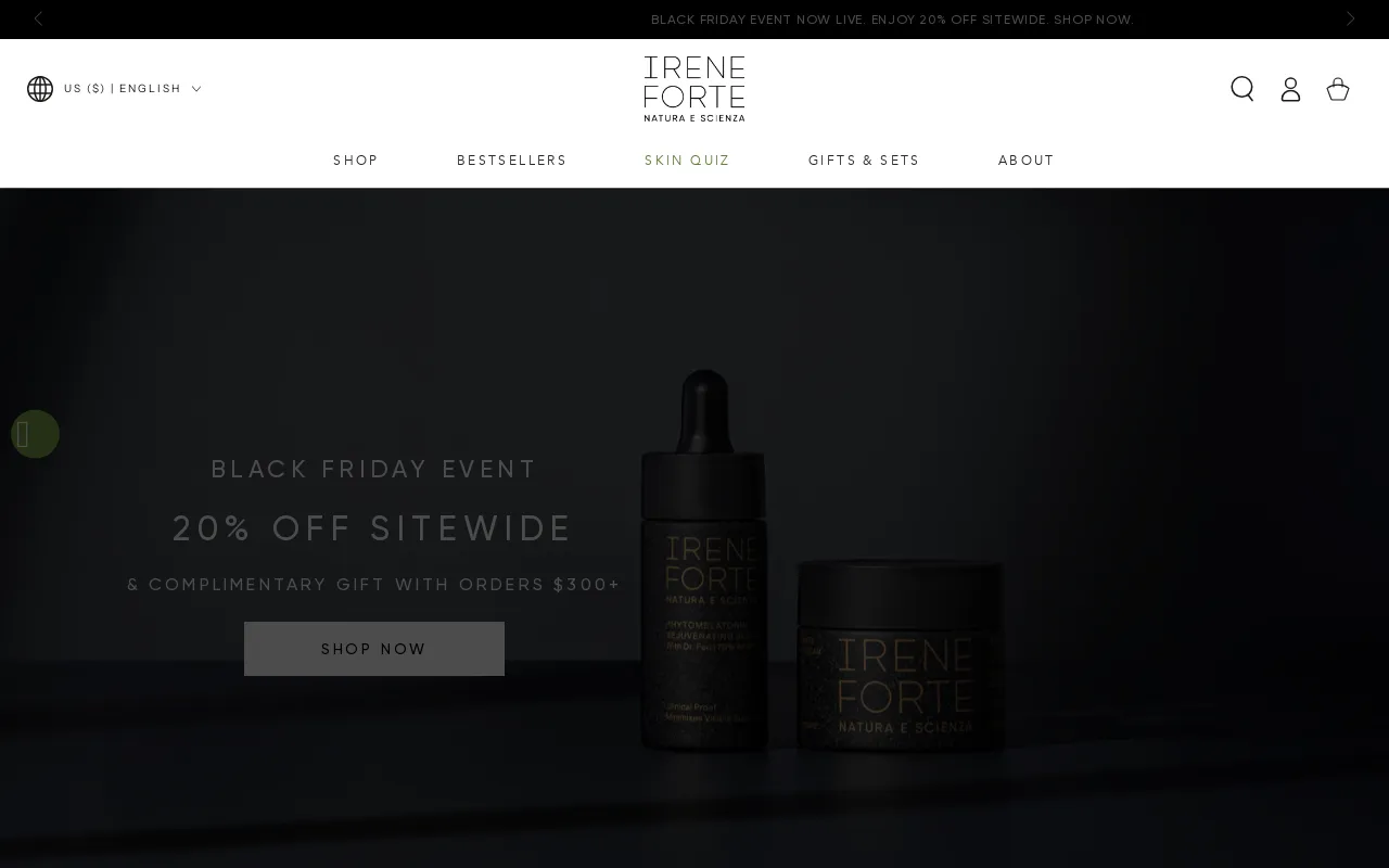 Irene Forte Skincare screenshot